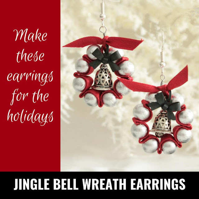 Jingle Bell Wreath earrings Pinterest Inspiration Pin