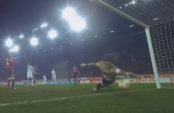 Nürnberg goalkeeper Raphael Schäfer spills the ball through his legs and into his own goal