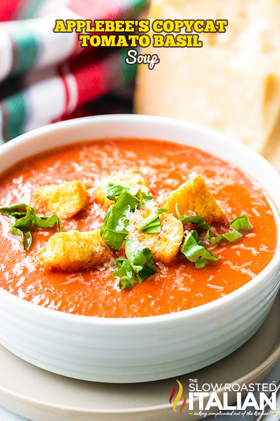 This homemade soup tastes even better than the restaurant version Tomato Basil Soup Recipe (Applebee's Copycat) + Video