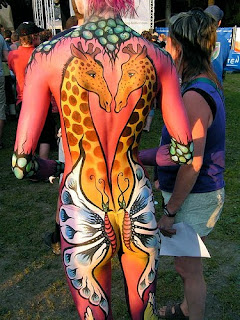 Animal Body Paint Design with Airbrush