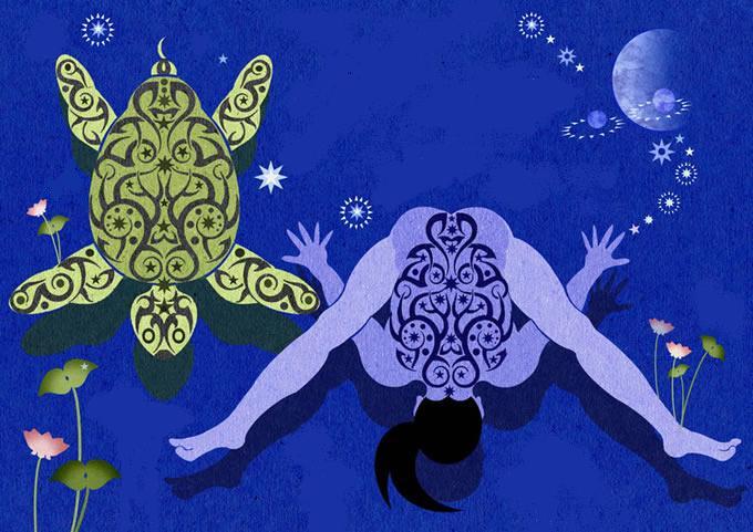 de YOGA postura kurmasana KURMASANA:    KURMASANA Postura Tortuga de la