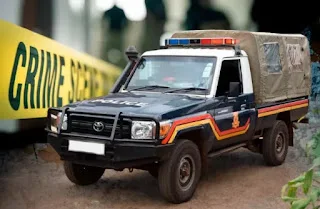 Police car in David Wanjala place