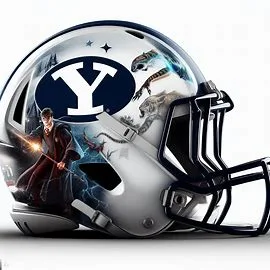 BYU Cougars Harry Potter Concept Football Helmet