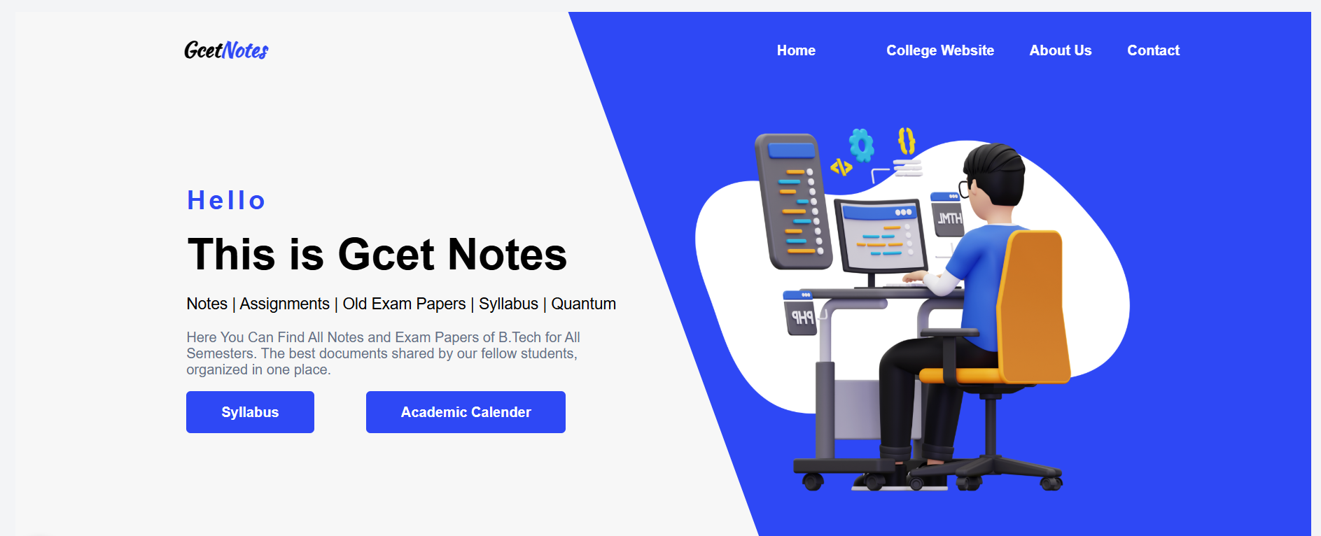GCET Notes Banner
