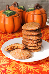 Food Lust People Love: Tender pumpkin insides and crunchy sugar outsides make these cinnamon pumpkin cookies perfect for your holiday table. Mix up a batch of these fabulous cookies for your next gathering.