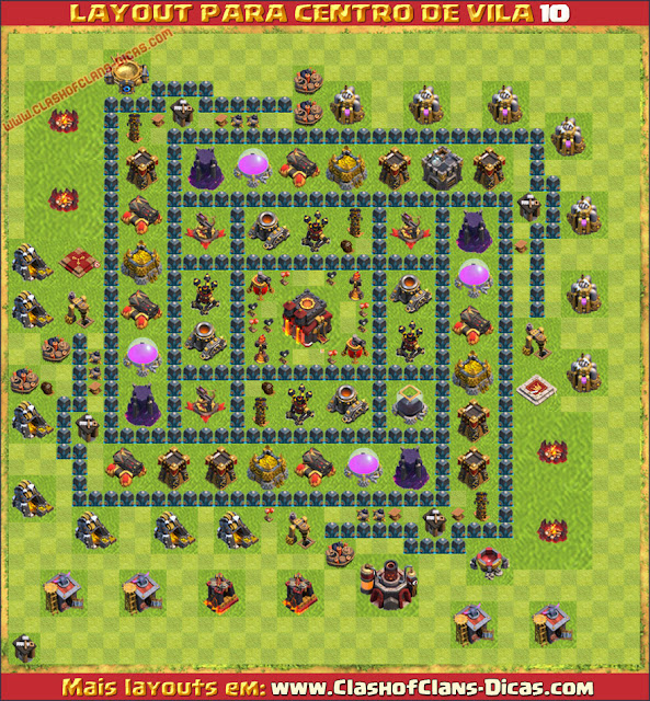 Layout Centro de Vila 10 - Clash of Clans layout