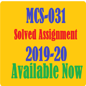 MCS-031 Solved assignment https://etutor12.blogspot.com