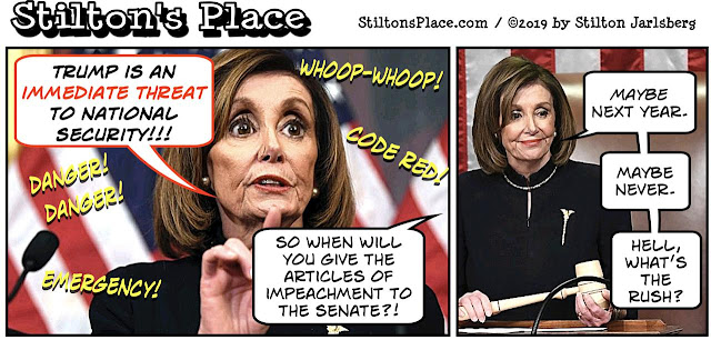 stilton’s place, stilton, political, humor, conservative, cartoons, jokes, hope n’ change, trump, pelosi, impeachment, bitch, botox face, stroke victim, dog sucker