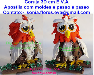 Apostila Coruja 3D em E.V.A