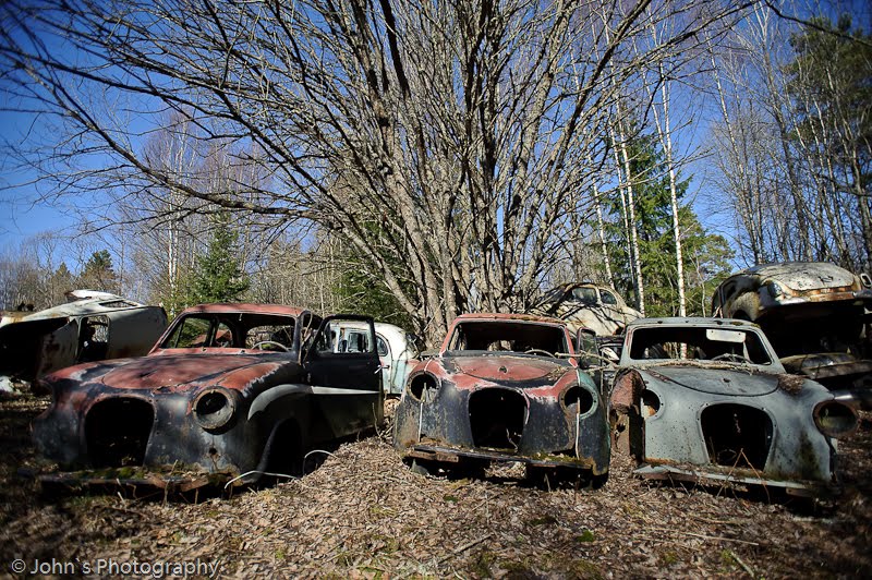 Old rusty cars Car cemetery B stn s Spring 2009 Part 1