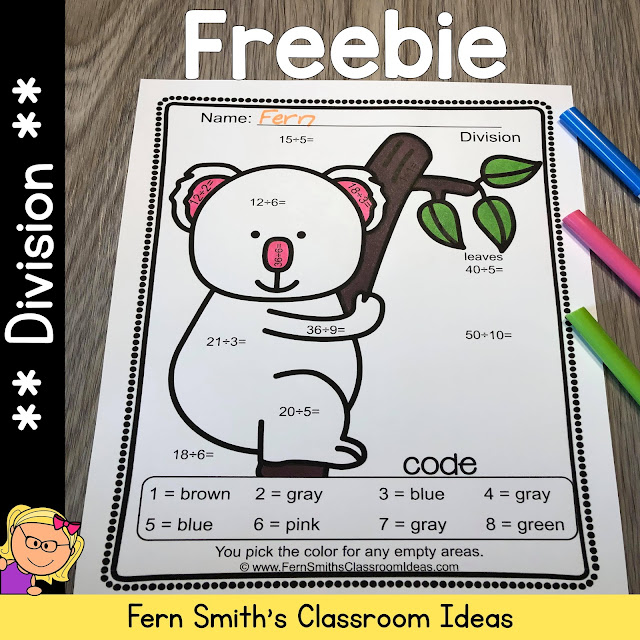 Click Here to Download This Back to School Color by Number Division Freebie for Your Classroom Today!