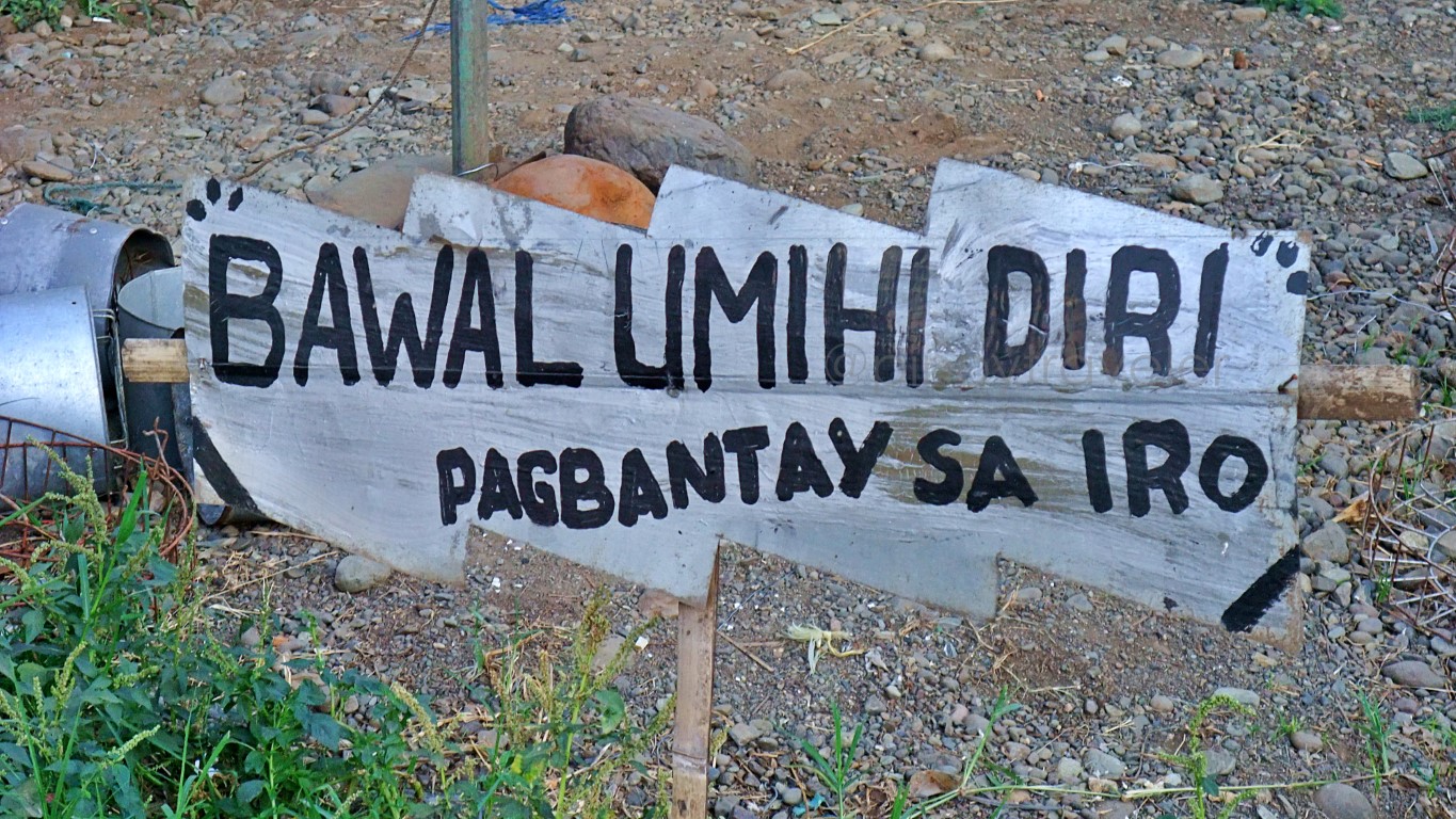 no urinating signage in Bukidnon