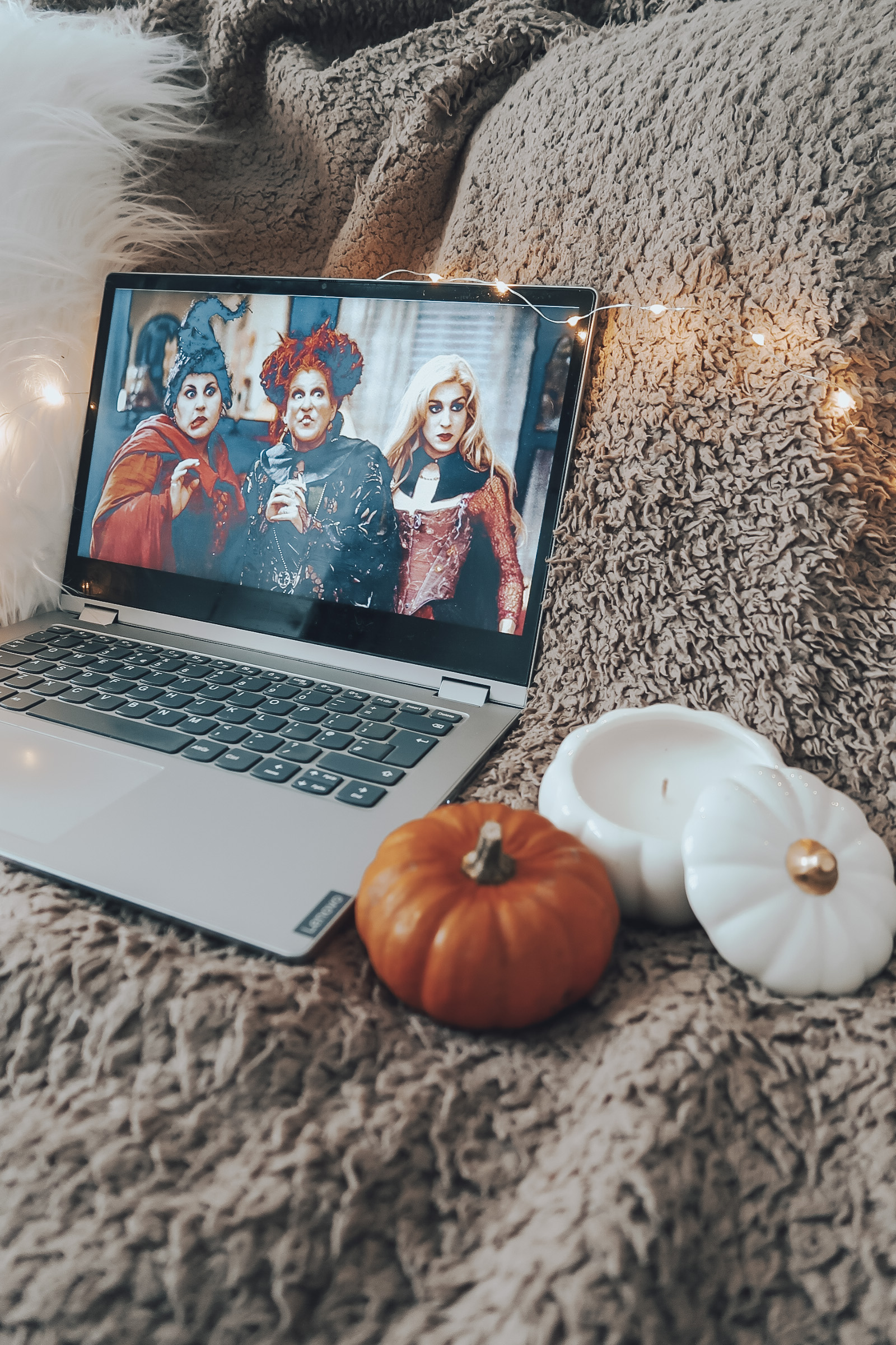 A laptop with Hocus Pocus on the screen.