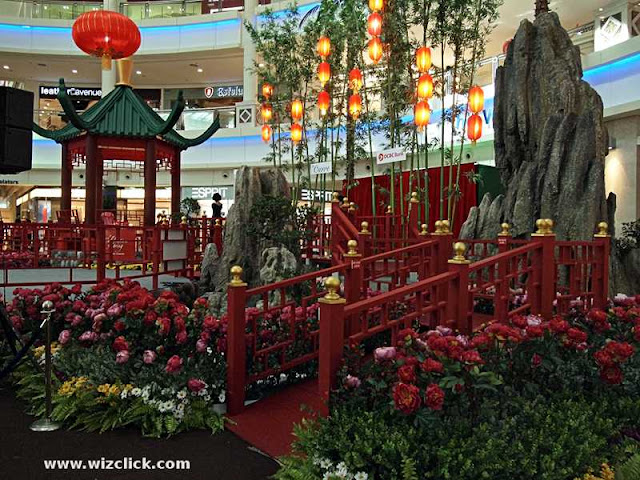 A rock garden in the center court of The Curve Mall 2013 Chinese New Year Decoration.