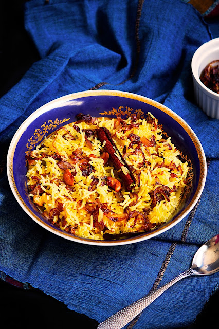 bengali sweet rice pilaf with cashew nuts and raisins recipe