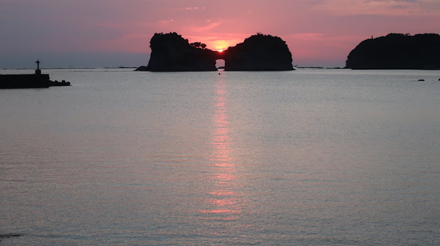 円月島 夕日 白浜 和歌山