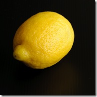 lemon on black