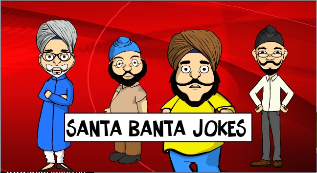 punjabi sms - santa banta jokes sms