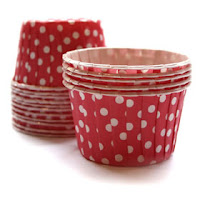 Red Polka Dot Candy and Baking Cup