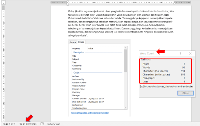 Cara Mengetahui Statistik Dokumen Word Cara Mengetahui Statistik Dokumen Word