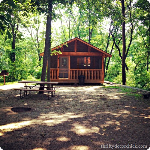 rustic cabin in the woods