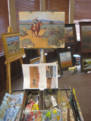 Artist Charles Dayton painting of a cowboy