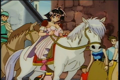 Amelia riding a horse