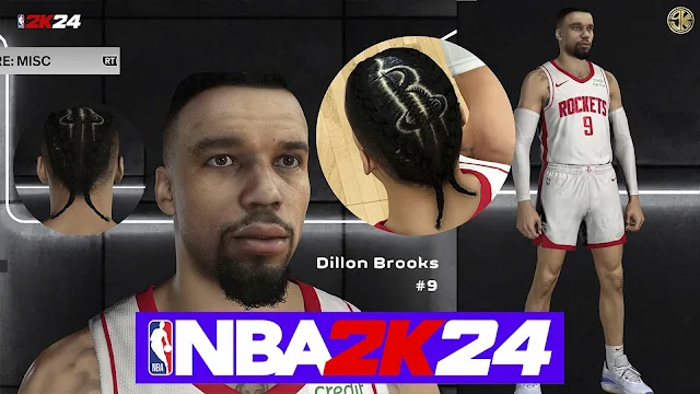 NBA 2K24 Dillon Brooks Cyberface & Hairstyle Update