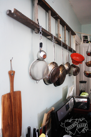 Variation Of The Ladder Kitchen Pot Rack By Adelines Daddy