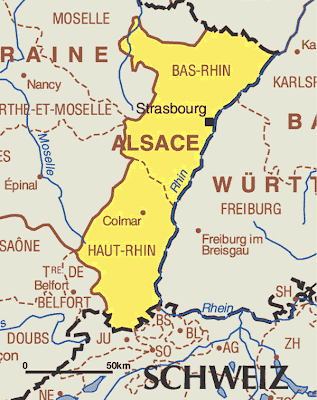 Alsace Régional Carte de la Ville