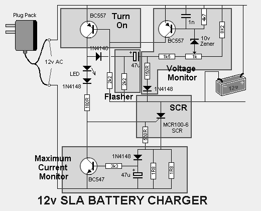 Lead Acid Battery Charger Circuit Diagram