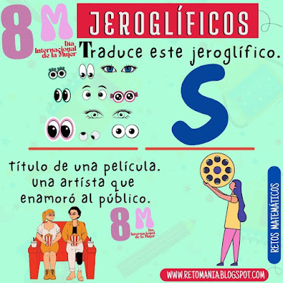 Desafíos matemáticos, Retos matemáticos, Problemas matemáticos, Jeroglíficos, Jeroglíficos con solución, Retos visuales, Retos virales, Retos mentales, Mujer, Día de la mujer, Día Internacional de la mujer