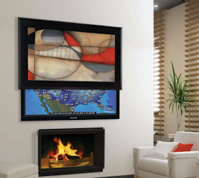 art hides wall-mounted TV