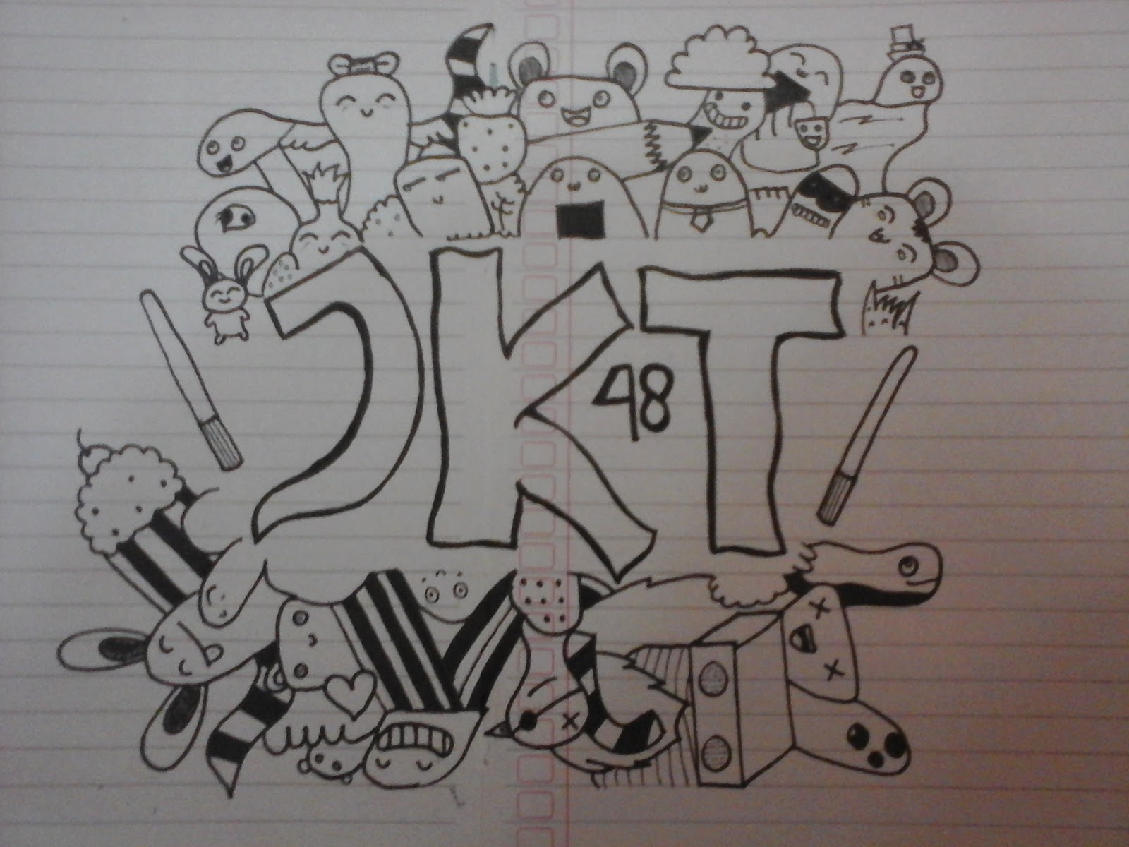 JKT 48 Doodle Art