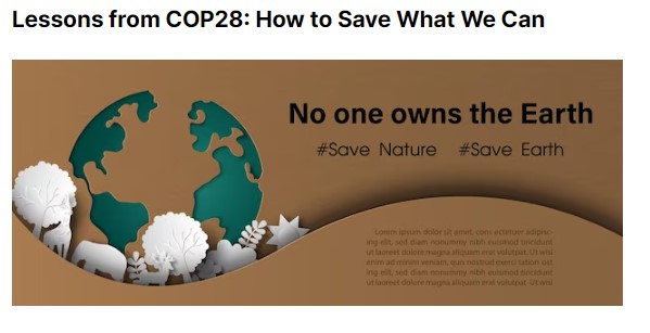 Lessons from COP28: How to Save What We Can