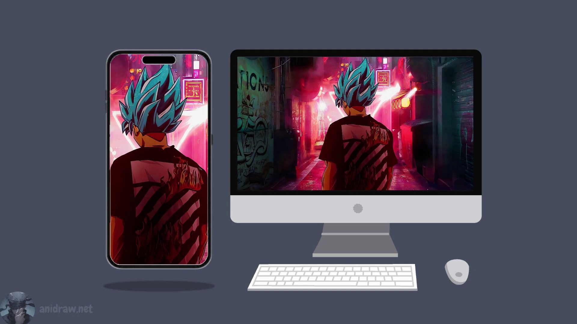 Goku In Streets Live Wallpapers Engine