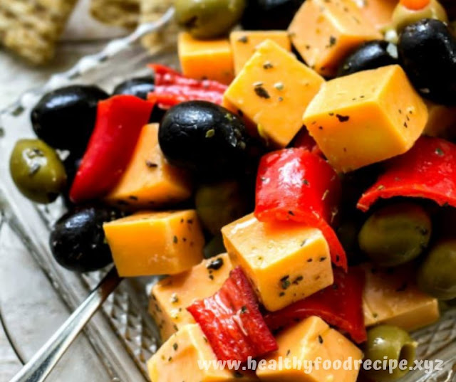 MARINATED CHEESE PEPPERS AND OLIVES