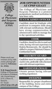 College of Physicians and Surgeons Pakistan CPSP Jobs 2023