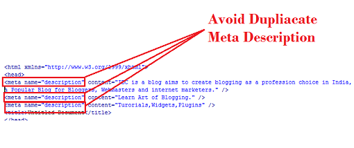 Duplicate Meta descriptions