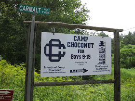 camp choconut for boys, weird sign, pennsylvania