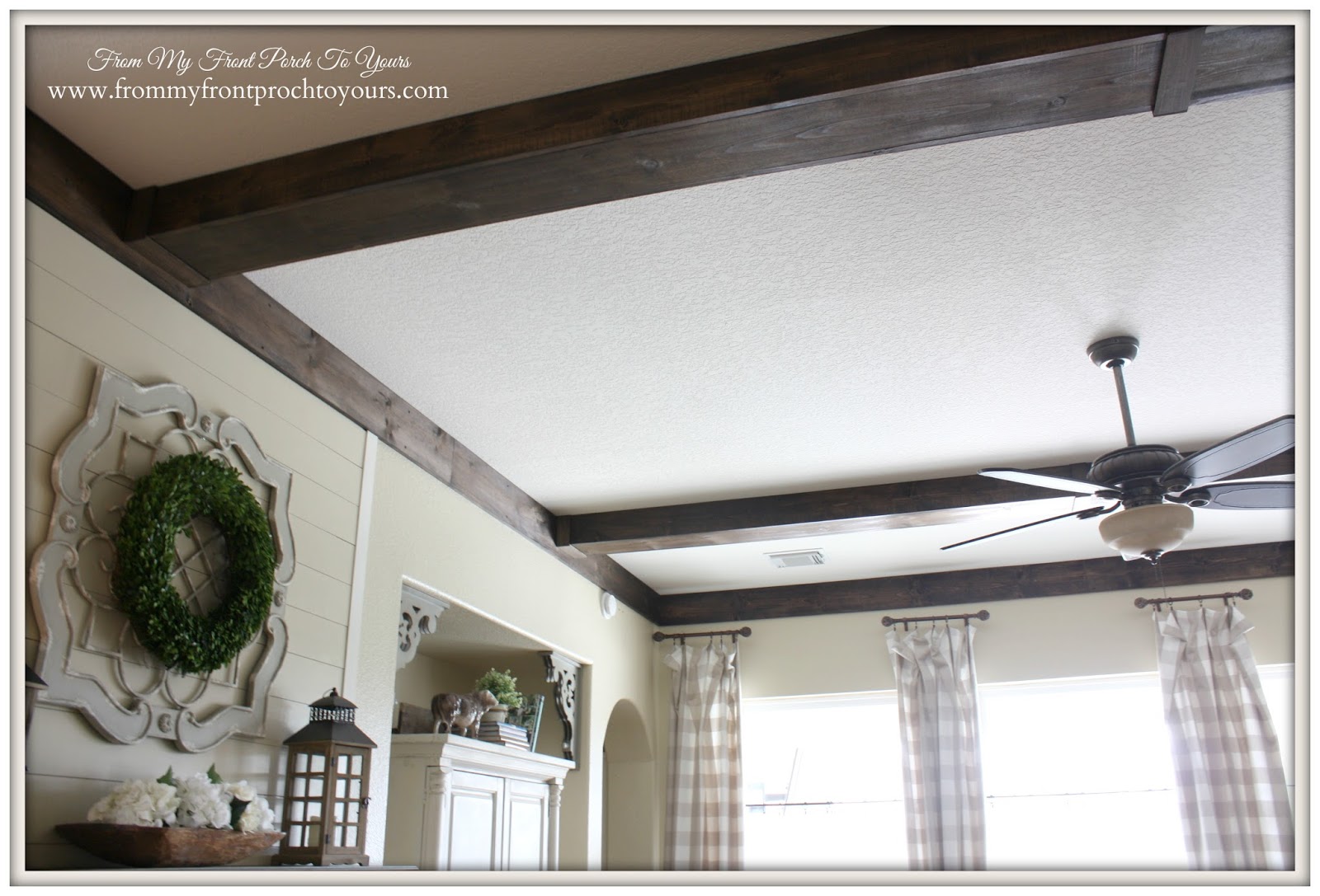 From My Front Porch To Yours How We Made Our DIY Wood Beams