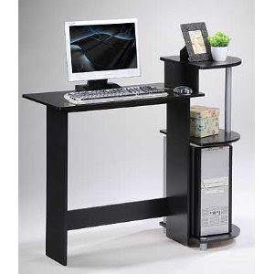 narrow computer desk plans