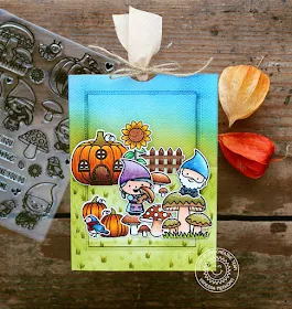 Sunny Studio Stamps: Sliding Window Home Sweet Gnome Fall Themed Card by Vanessa Menhorn
