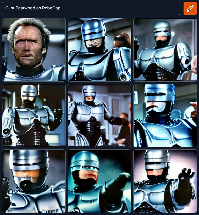 Clint Eastwood como RoboCop via ai