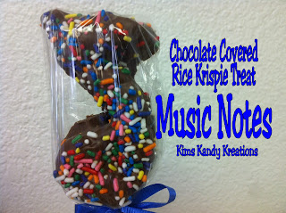 Chocolate Covered Rice Krispie Treat Music Note