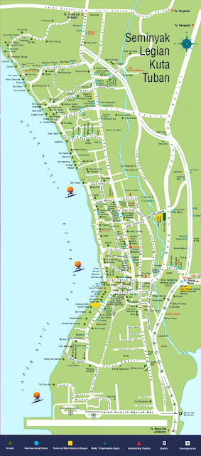 map of kuta bali