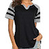 cute cheap clothes for juniors - Ladies Retro Raglan V-Neck Baseball T-Shirts Casual Loose....