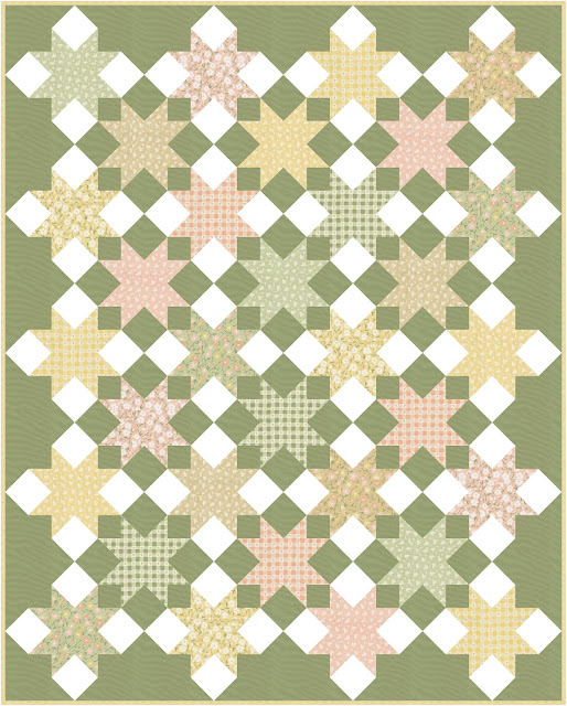 Shining Stars quilt in Flower Girl fabrics by My Sew Quilty Life for Moda Fabrics