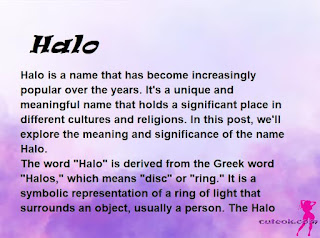 meaning of the name "Halo"