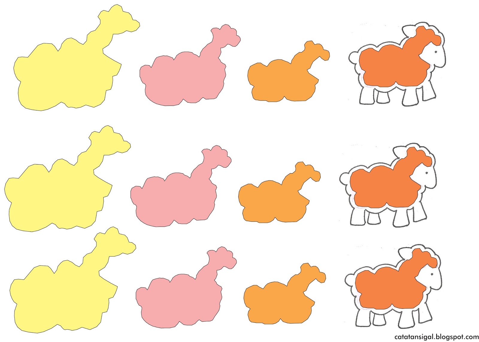 Gambar Domba Animasi Hitam Putih